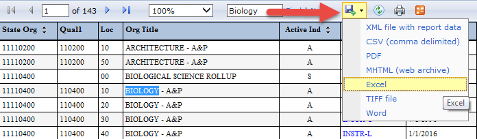 SQL Reports - Export