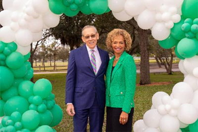 Stephen Ross and PBSC President Ava Parker.